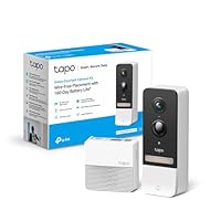 Tapo D230S1 Video Doorbell Campanello, Visualizzazione Live 2K 5MP, Visione Notturna a Colori, Campo...