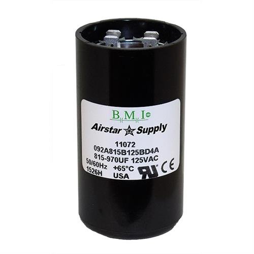 815-970 uF x 110/125 VAC - BMI Start Capacitor # 092A815B125BD4A - Made in The USA