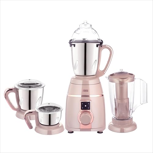 BOSS Evora 1200Watt Mixer Grinder, 4 Jars, Beige | Juice Filter, ...