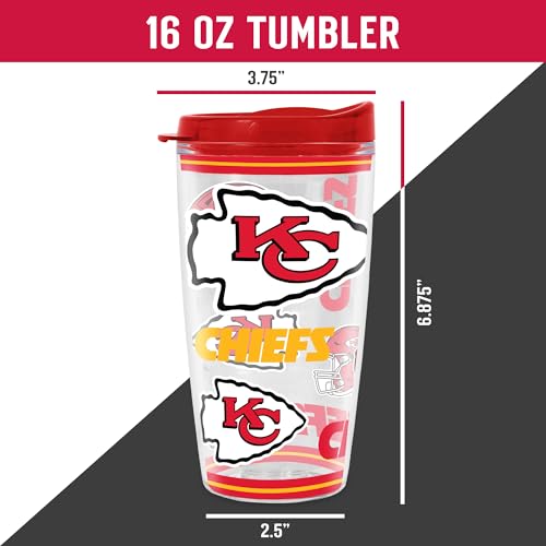 Image of Rico Industries NFL Football Double Wall Mayhem 16oz Tritan Tumbler W Lid