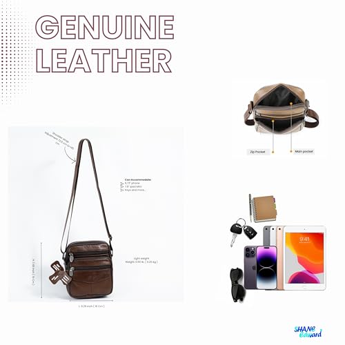 Generic 100% Real Authentic Genuine Leather Premium Quality Mini Cross Sling Messenger Crossbody Bag- Shoulder Bag For All Season thumb #4
