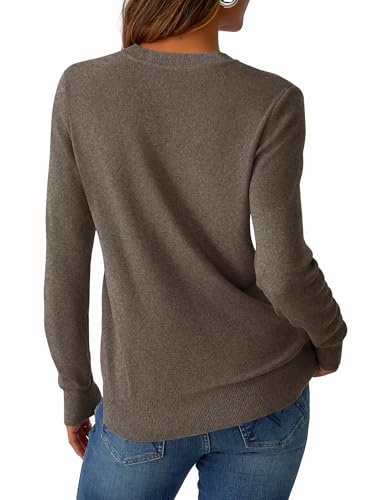 Image of GKBK Women's Sweaters 2026 Fall Fashion Lightweight Classic V Neck Business Casual Outfits Long Sleeve Knit Pullover Tops