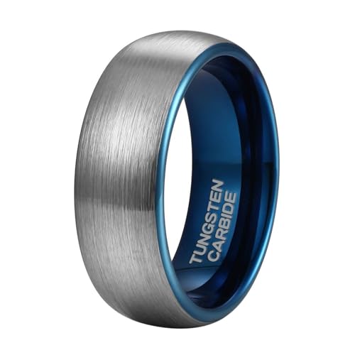Alliance tungstène bleu argenté brossé de haute qualité T69