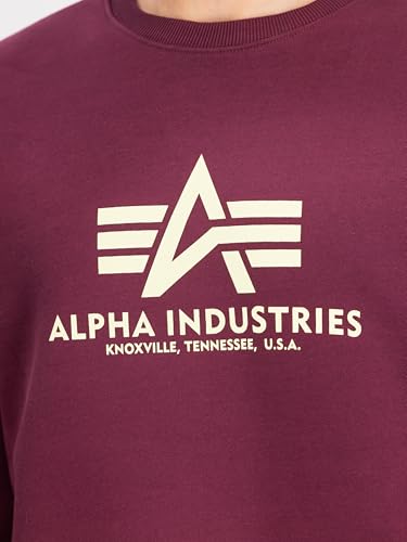 Alpha Industries Basic Sweater Pull-Over Homme aux finitions soignées et coton premium