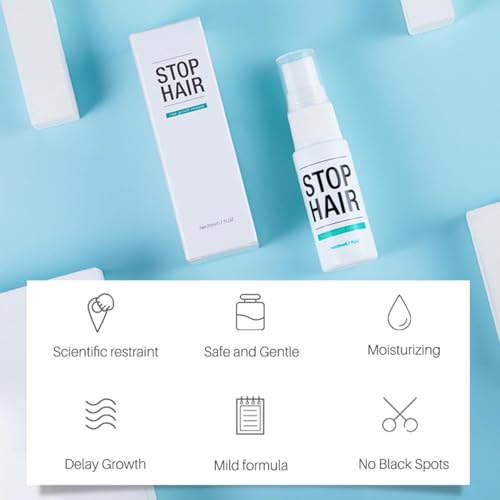 Image of 2PC Hair Inhibitor Spary Inhibiting Non-Irritating Hair Growth Inhibitor for Face Stop Hair Growth on Face Women and Men 20ml