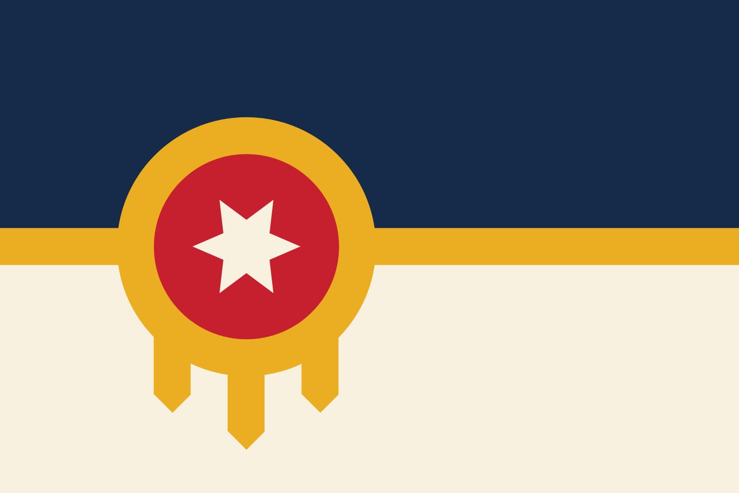 Drapeau XL City of Tulsa 2017 idéal pour décoration murale salon