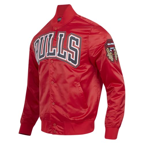 Pro Standard Mens NBA Chicago Bulls Classic Satin Jacket Red 2Xl - Image 3