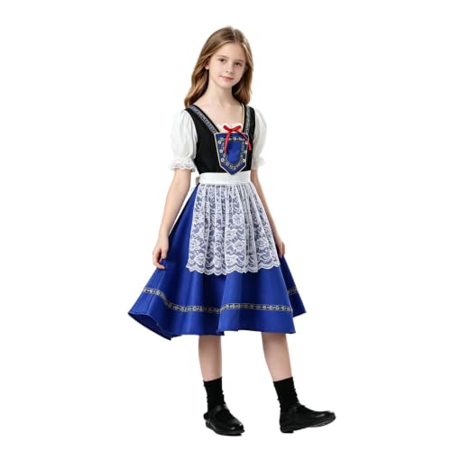 Vestido Tradicional Alemán Dirndl Niñas para Fiestas Bávaras y Eventos 3