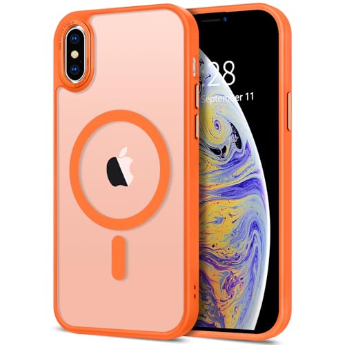 Coque iPhone X résistante aux chocs orange pour éviter les bris