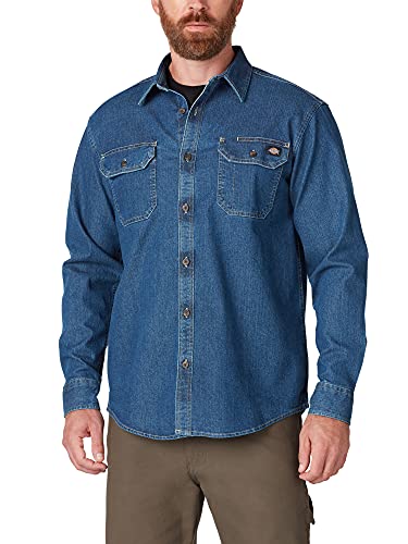 Dickies Mens Flex Denim Long Sleeve Shirt