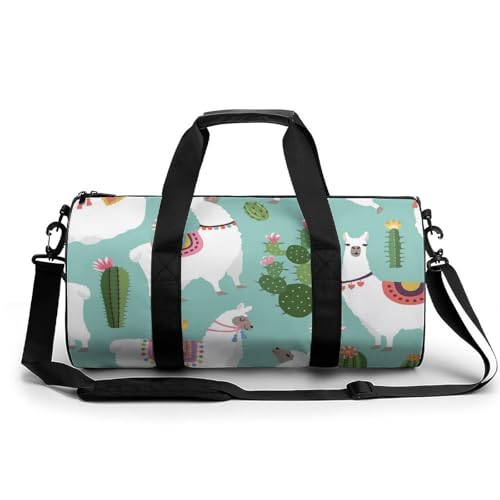 Sac de gym cactus et alpaga compact et résistant pour le camping