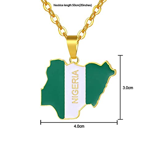 Nigerian Necklace Pendant for Women Men African Map Nigerian Jewelry Gift3
