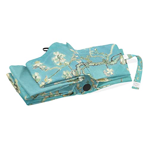 Wihve Van Gogh Almond Tree Umbrella Auto Open Close Folding Windproof Compact Travel Umbrella #TOP3