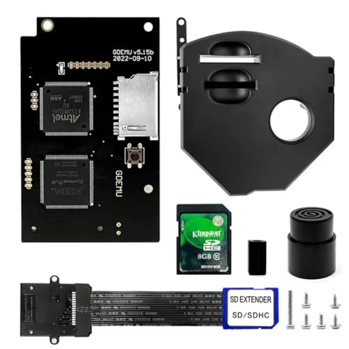 GDEMU V5.15 &amp; V5.15b Optical Drive Emulation Board for SEGA Dreamcast - Remote Card Mount Kit with SD Extension Cable, Compatible with DC VA1 Console (Black V5.15b)