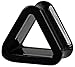 Produktbild Flesh Tunnel aus Acryl Ohr Piercing Triangle Dreieckig (Schwarz, 25 mm)