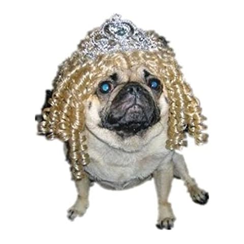 Drasawee Pet Supplies Dog Costumes Queen Style Pet Dog Wigs Best Gift For Pet Cover