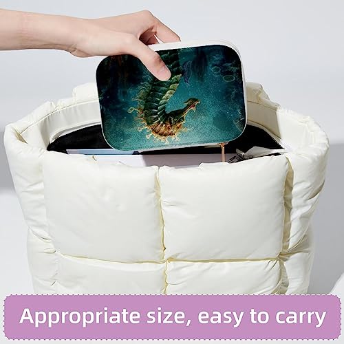 Joyero de caballito de mar antienredos: estuche compacto con cremallera para pulseras 5