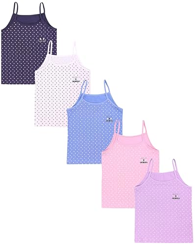 TupTam - TupTam Maillots de Corps Fille – Lot de 5 Débardeur Fille à Fines Bretelles en Coton Respirant - -14%