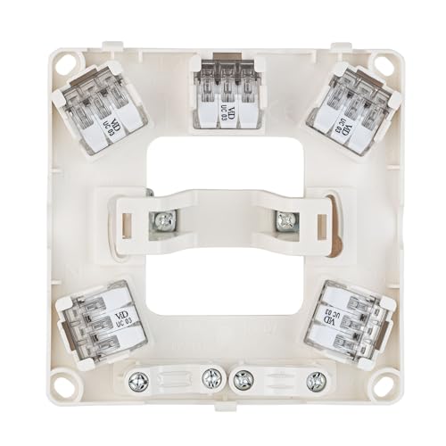 Herdanschlussdose 0,75-4,0qmm schraubenlose Steckklemmen, doppelter Kabelabgang möglich, Set mit Spannungsprüfer