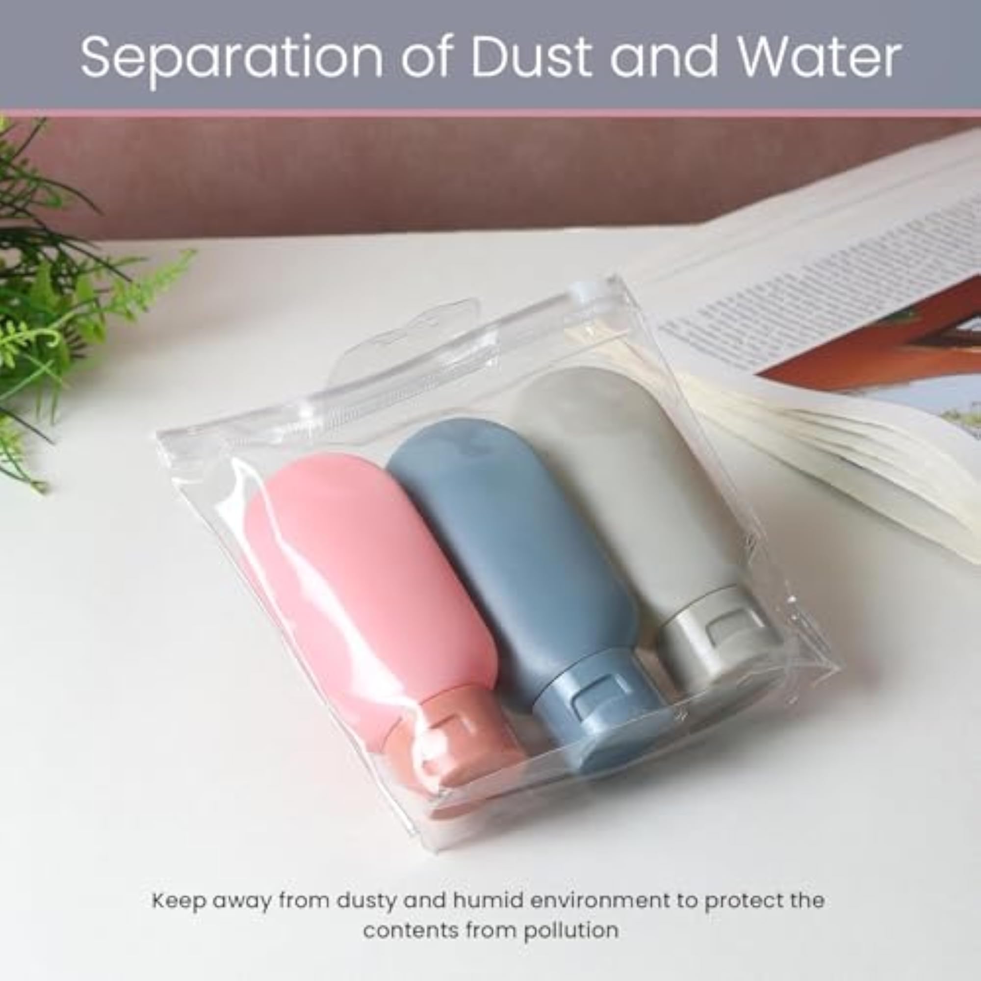 Pack of 3 Travel Bottles For Toiletries