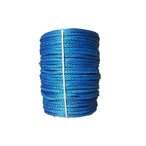 Cuerda de remolque sintética de plasma UHMWPE azul de 8mm x 40m para rescate todoterreno de 4x4