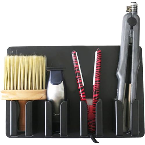 Soporte para cortadora de pelo de acero inoxidable con base estable para barbería 5