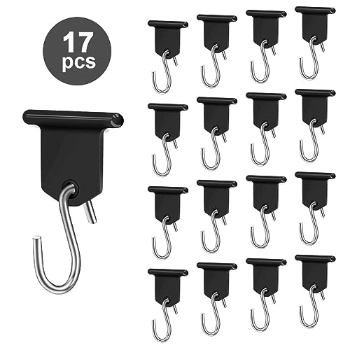 URAQT RV Awning Hooks, 17 PCS RV Awning Accessory Hangers, Camping Awning Hook, Piping Rail Accessories for Motorhome, Caravan, Christmas Party, Camping Tent, Indoor and Outdoor Decoration, Black - Image 7