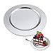 Platos Redondos De Acero Inoxidable Bandeja De Almacenamiento Decorativa Bandejas De Pizza para Plato De Cena Plato para Acampar Al Aire Libre
