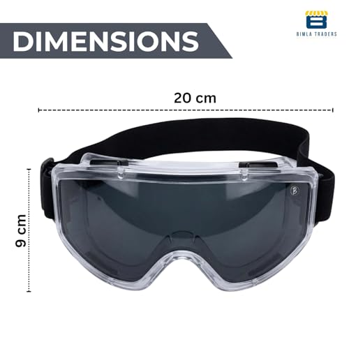 Image of Premium Adult Motocross Dirt Bike Racing, Cycling Goggles - Transparent Lens, Adjustable Strap with Extra Back Padding for Comfort