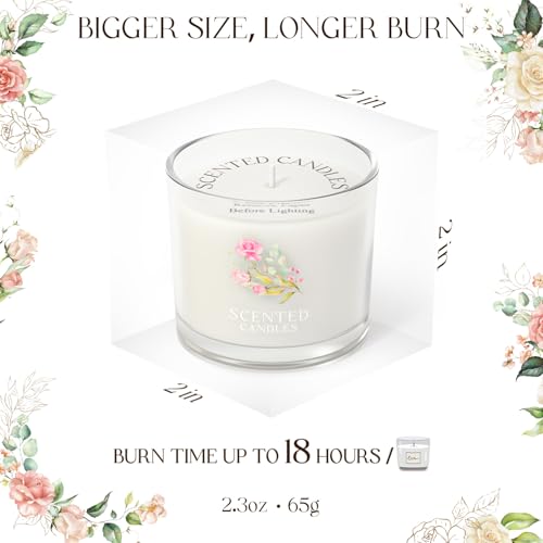 Image of CHILLFLAME Scented Candle Gifts for Women, Candles Gift Set for Her, 3 Scented Candles for Mom, Teacher, Birthday Gifts for Women /Men (White, 7 oz)