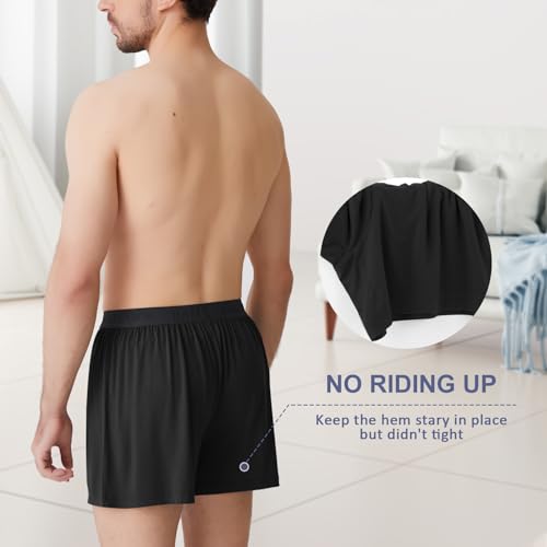 Image of BAMBOO COOL Mens Boxer Shorts Underwear Soft Comfortable Breathable Knit Boxers Short for Men (3 or 5 Pack)