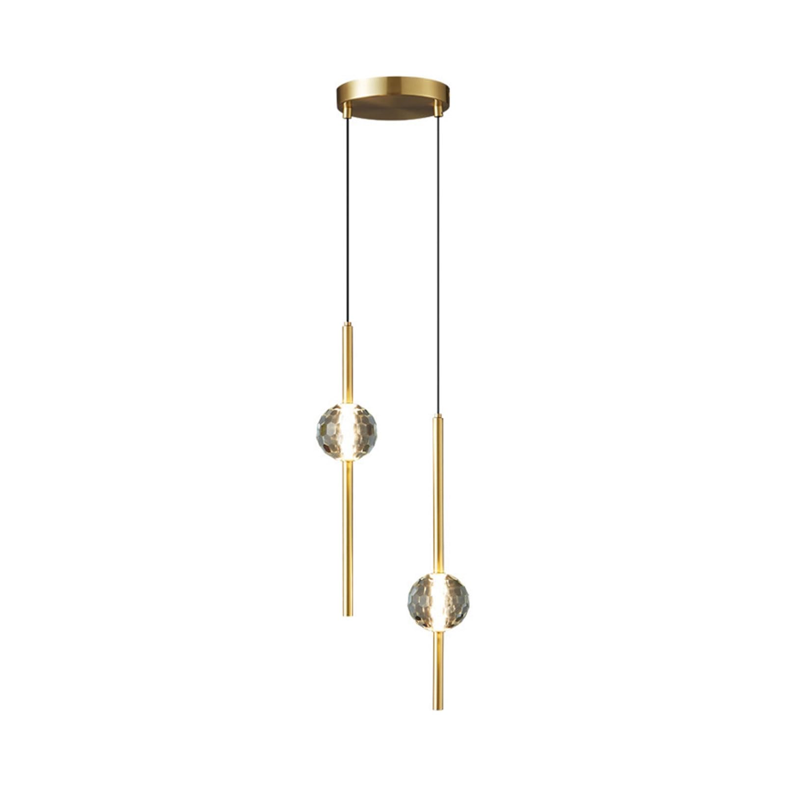 Modern Brass Crystal Chandeliers Mini Dining Room Pendant Light Industrial Small Crystal Hanging Lamp for Bedroom Entryway Living Room Foyer Hallway (Color : Gold, Size : C) lofty ambition