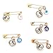 5Pcs Evil Eye Pin, Viel Glück Blau Evil Eye Brosche Pins, Türkisch Blaue Augen Handgemachte Anstecknadel für Kleidung Hüte Taschen Dekoration