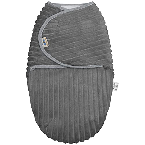 Image of BlueSnail Newborn Baby Swaddle, Easy Wrap Receiving Blanket, Newborn Essentials Must Have (S,0-3 Months, Gray)