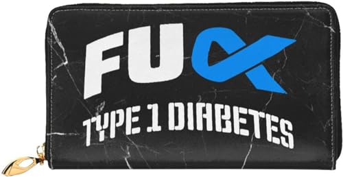 Fuck Type 1 Diabetes Awareness Wallet Card Bag