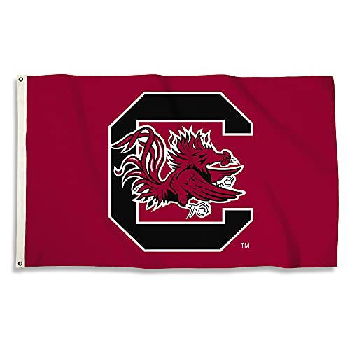 BSI PRODUCTS, INC. – South Carolina Gamecocks 3’x5’ Flag with Heavy-Duty Brass Grommets – UofSC Football, Basketball, & Baseball Pride – High Durability for Indoor or Outdoor Use – Great Gift Idea