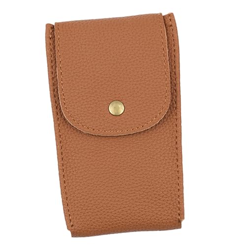 Remontoir para montre en cuir véritable marron avec trousse de stockage