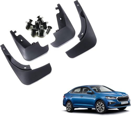 Image of WolkomHome Mud Flap Compatible with Slavia 2022 - Durable Splash Guards for Car Exterior Protection