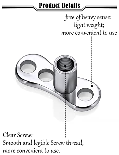 G23 Titanium Dermal Base Hypoallergenic Piercings Replacement Medical Implant Grade Surgical Steel Piercing Jewelry for Women Men 10Pcs3