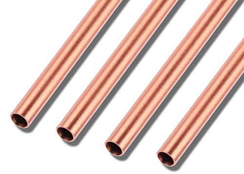 Zerro Copper Straws Food Safe Solid Copper Mule Drinking Straws( Set Of 4) Straight 8.5Inch Cleaning Brush Included #TOP1