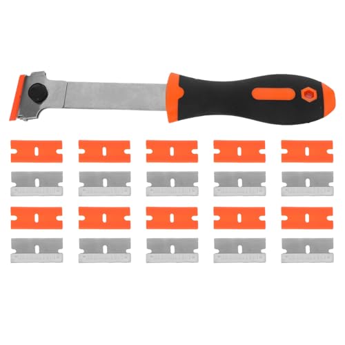 FUTUREORYY Kit de Scraper para Limpieza Multifunción con Mango Ergonómico Cuchillas Metálicas y Plásticas para Vitrocerámica Pintura Azulejos y Mantenimiento de Superficies Delicadas