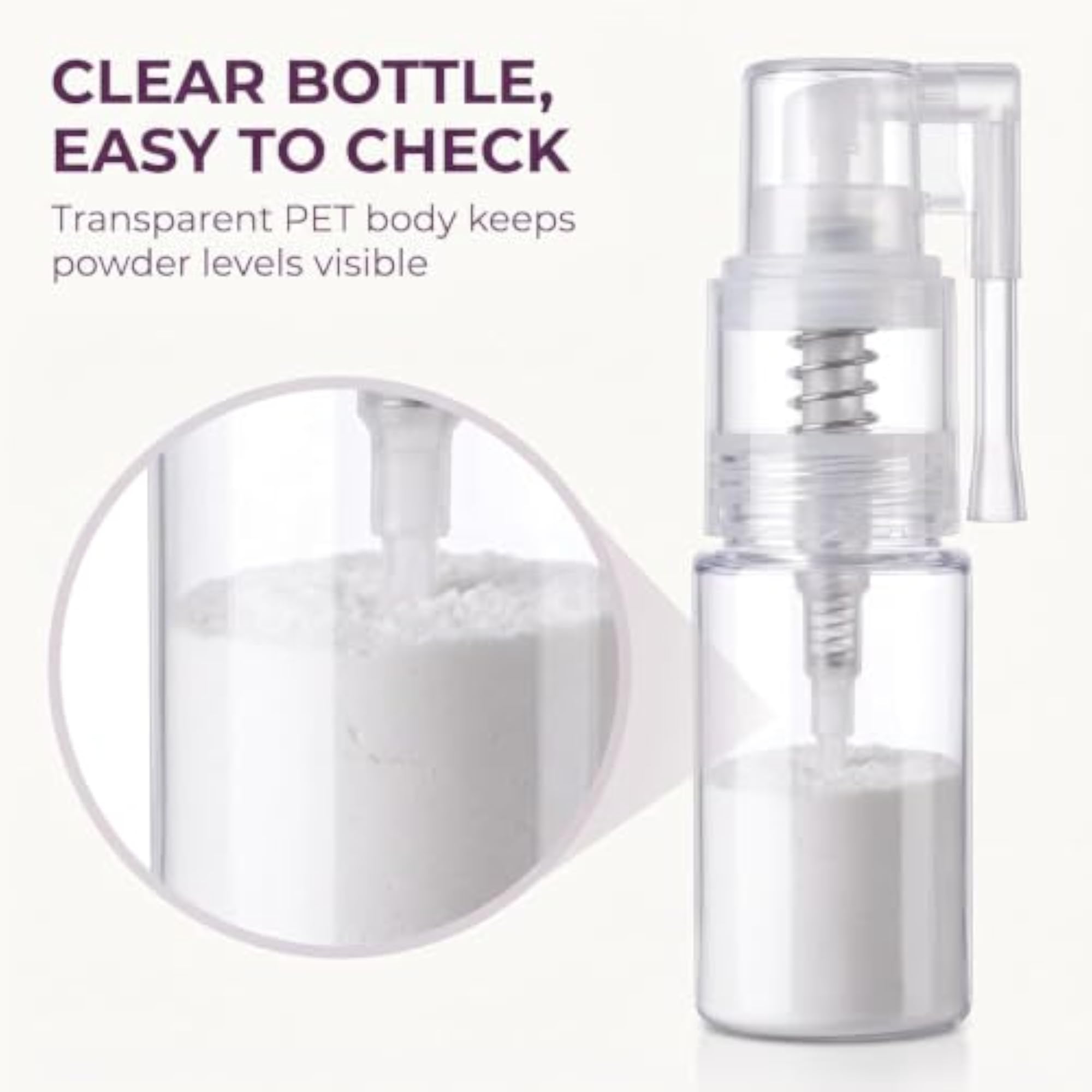 14ml Powder Spray Bottle, Refillable Hair Fiber Applicator
