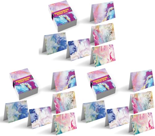 Image of Better Office Products 300-Pack All Occasion Greeting Cards, Assorted Blank Note Cards, 4 x 6 inch, 5 Abstract Art Designs, Blank Inside, with Envelopes, 100 Pack