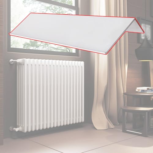 Cubreradiador ,Cubreradiador con bordes, Cubiertas de radiador for radiadores de hierro fundido Top 30 40 50 60 70 80 CM, estantería sobre radiador con soporte de acero inoxidable(60cmx14.5cm)
