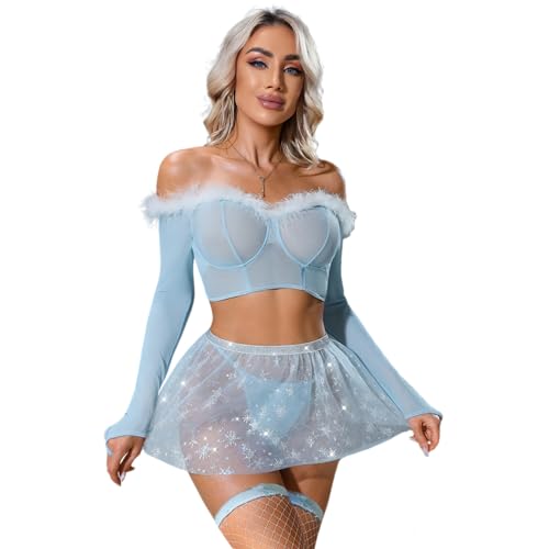 VENUS ALLURE Fantasy Lingerie Set – Icy Goddess Edition with