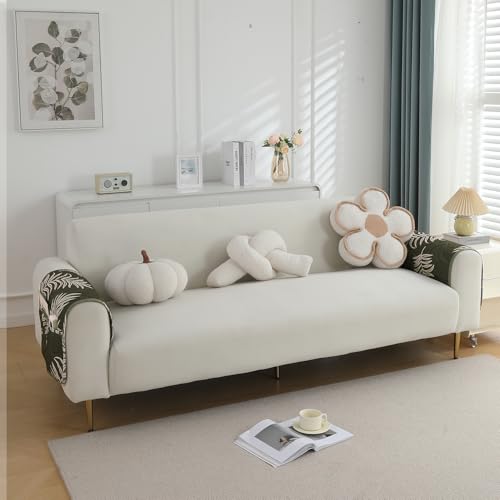 Image of HOKIPO Printed Waterproof + Anti-Slip + Quick Dry Sofa Armrest Cover with Pockets (2Pcs), Palm Leaves Olive (AR-5237-P8-L*2)