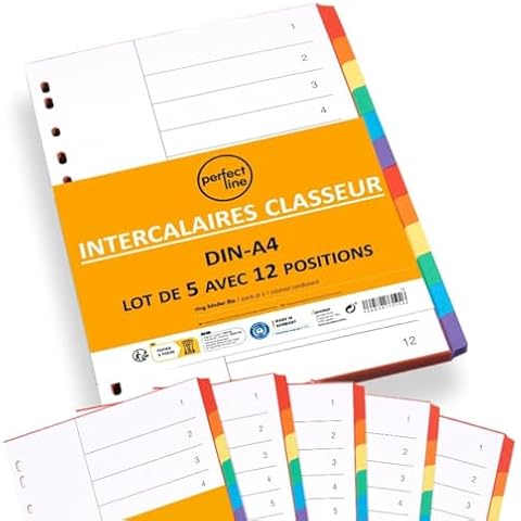 Intercalaires A4 perfect line Cover