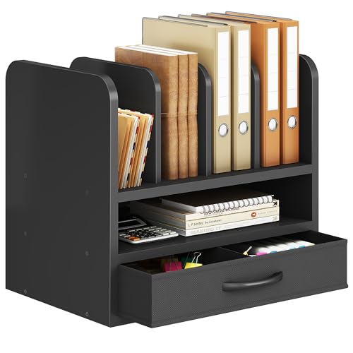 NiOffice Desk File Organizer for Home, Office, School, Wooden Frame