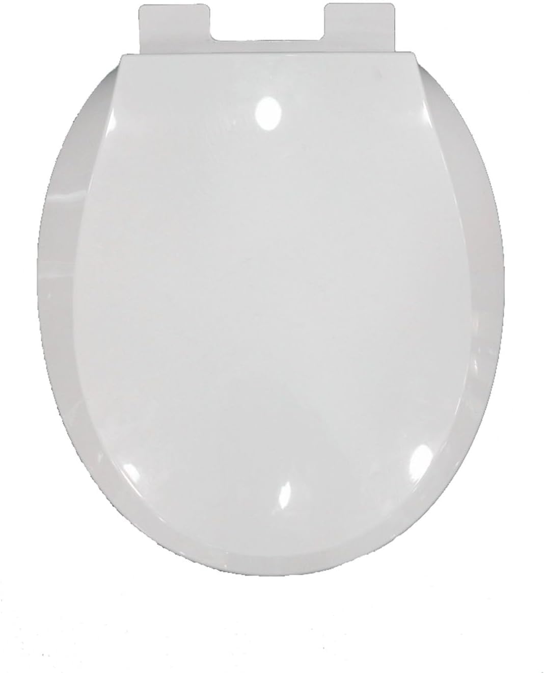 Abattant WC rond ouvert contre les bruits de claquement et plastique blanc rigide 365x400 mm