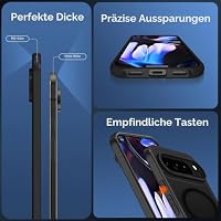 ivoler Matt Schwarz Magnetisch Hülle für Google Pixel 10 Pro XL, Kompatibel mit MagSafe und Pixelsnap, [Militärnorm Sturzschutz] Stoßfest Kratzfest Rückseite Schutzhülle Dünn Handyhülle Case – Ansicht 8